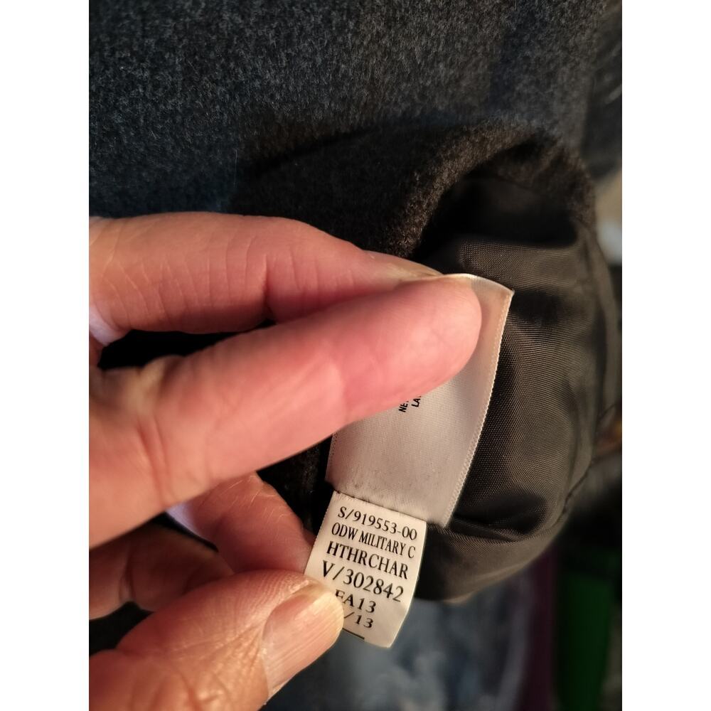 3523) Old Navy Women Charcoal Gray Cropped Peacoat Jacket Size Large - Picture 9 of 10